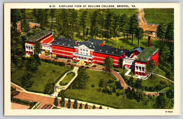 Virginia VA, Bristol - The Airplane View Of Sullins College - Vintage Postcard