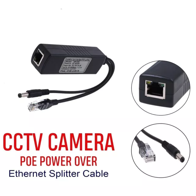 Passive POE Injector Power Over Ethernet Splitter Adapter Cable for non-POE sys