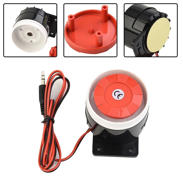 DC 12V Durable 120dB Loud Indoor Siren Wired 220V High Decibel Alarm Buzzer 220V