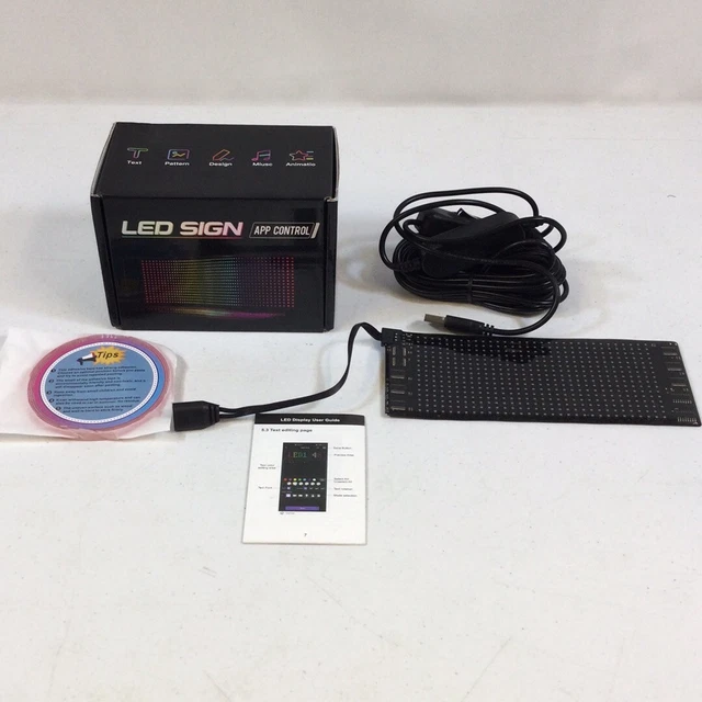 KJOY Black Wall Mount Programmable USB App Control Mini LED Display For Car Used