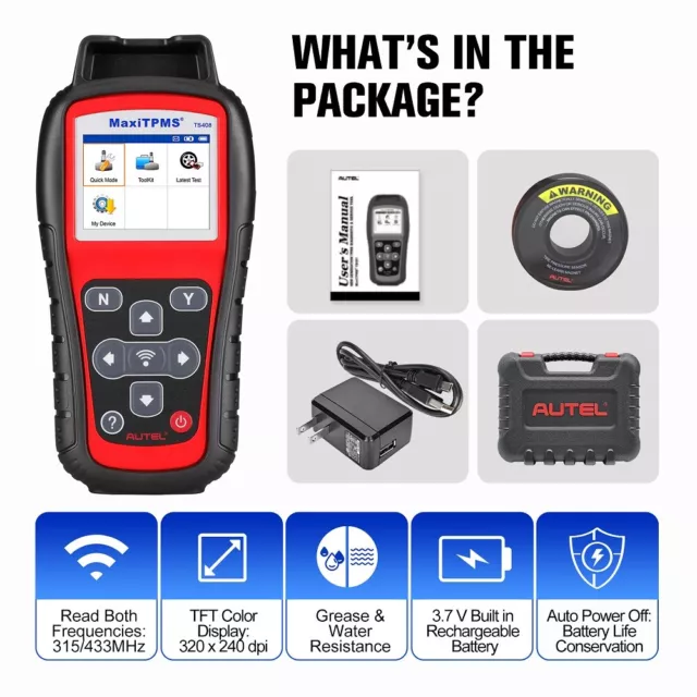 Autel TS408 TPMS Mx-Sensor Programación Monitoreo de presión de neumáticos