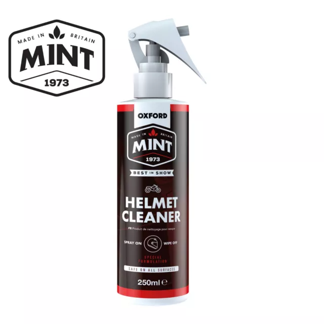 Oxford Mint Motorcycle Motocross Helmet Visor & Goggles Lens Cleaner 250 ml