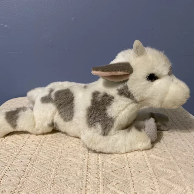 Douglas Cuddle Toys Gisele Goat plush # 3717  white gray spots