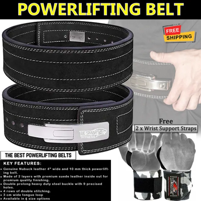 10 mm Genuine Leather, double stitched Strength pro power belt, Lever Power belt