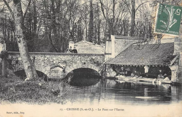 Cpa 91 Crosne Le Pont Sur L'yerres