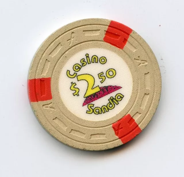 2.50 Chip from the Casino Sandia Albuquerque New Mexico A Mold