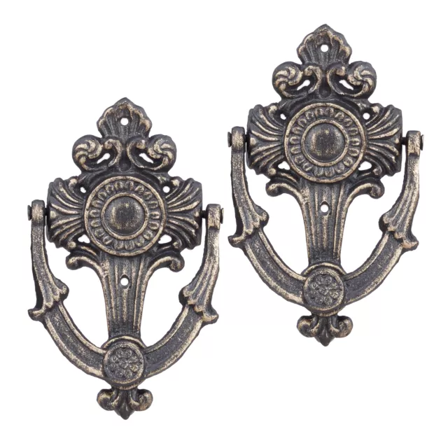 2 x Llamador puerta Aldaba exterior Llamador hierro forjado Aldaba antigua