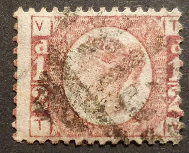 GB GREAT BRITAIN STAMPS QV SG48 1/2d  BANTAM PLATE 15 (TV) USED.