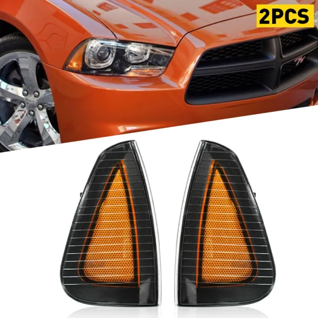 For 2006-2010 Dodge Charger 2X Left+Right Side Corner Signal Lights Bumper Lamps