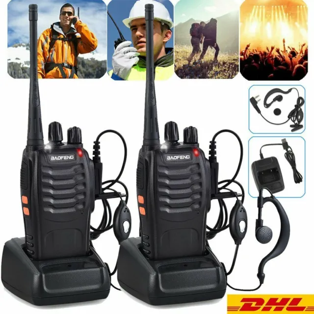 2 STÜCKE BAOFENG BF-888S Walkie Talkie Handheld Tragbares FM-Transceiver UHF