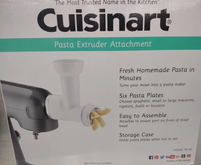 Cuisinart Pasta Maker Extruder Attachment PE-50 NEW Free shipping
