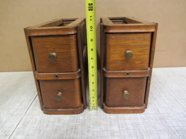 Vtg Antique Singer Treadle Sewing Machine Cabinet Drawers W Frames
