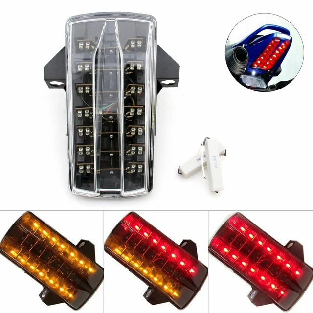 Feu Arrière LED Fumée Moto Quad Dirt Bike - Frein Stop Universel Honda Kawasaki