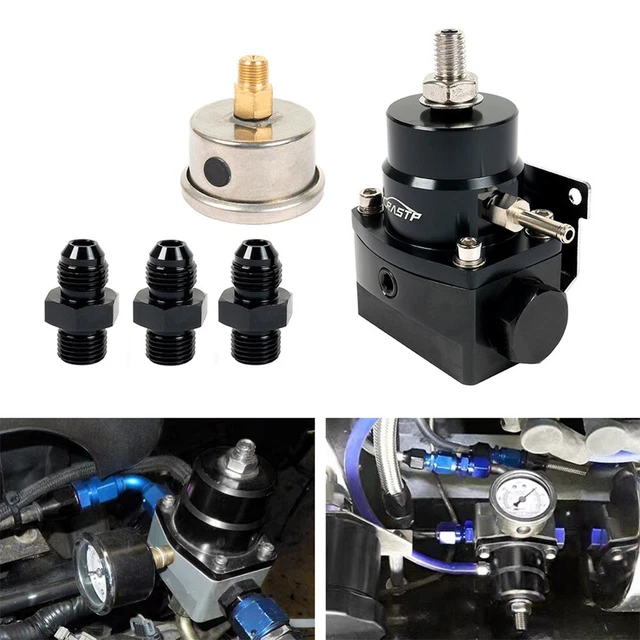 H* AN6 FUEL Superchargers with Gauge Pressure Booster Fuel Inject Regulator EUR 28,09 PicClick FR