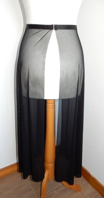 Jupe longue sales voile noir