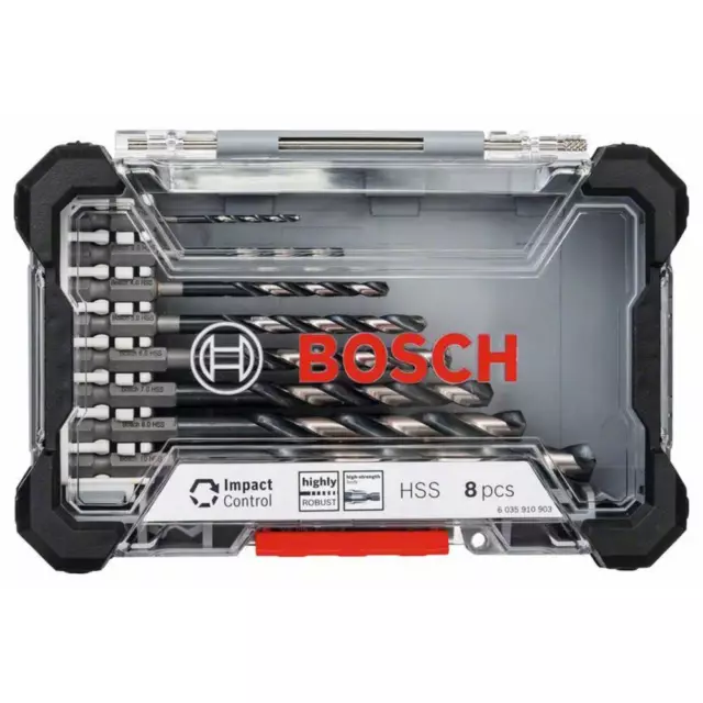 Bosch Accessories 2608577146 HSS Jeu de forets pour le métal 8 pièces DIN 338