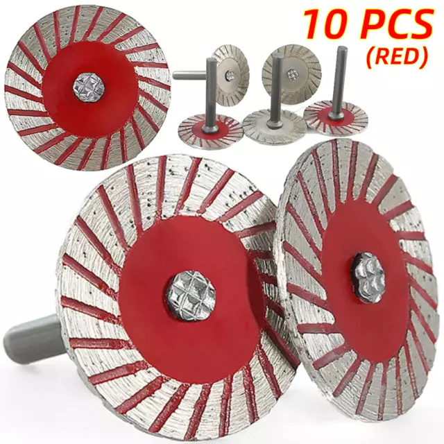 10X Flap Grinding Stone Carving Blades Ceramic Cutting Disc Turbo-Diamond Discs