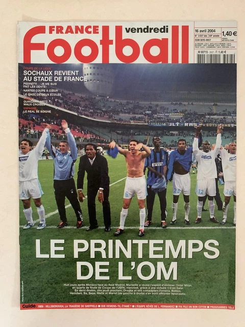 L'EQUIPE JOURNAL 23/04/2004; 1/2 finale de la coupe UEFA O.M.-Newcastle 0-0 EUR 6,00 - FR