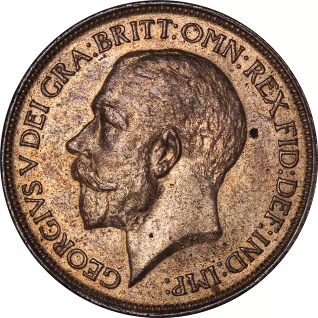 1911 King George V British Bronze One Halfpenny Coin - AUNC - SPINK 4056