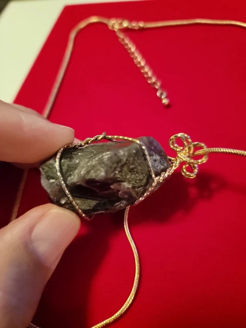Natural Gemstone Necklace Chakra Stone Pendant Energy Healing Crystal with Chain