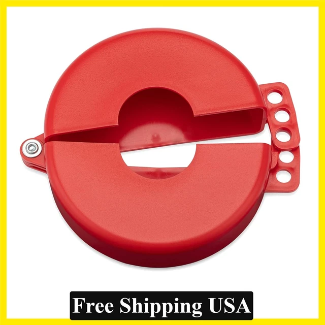 RED RECYCLOCKOUT GATE Valve Lockout Recycled Plastic Covers 2.25-5