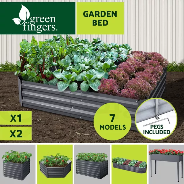 Greenfingers Garden Bed 7 Sizes Galvanised Steel Raised Planter Square X1/X2