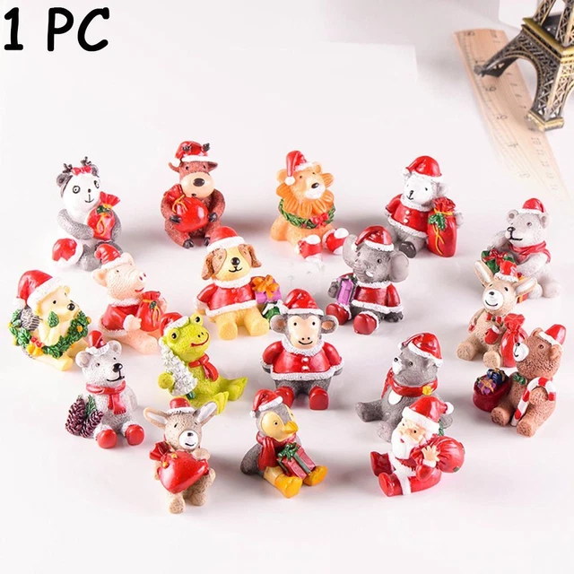 Decor Christmas Doll figurines Resin Statue Mini Craft Miniature Animal