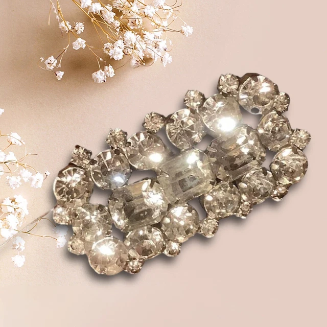 Beautifully Faceted Crystal Vintage Brooch, High End Fashion Jewellery, Gift