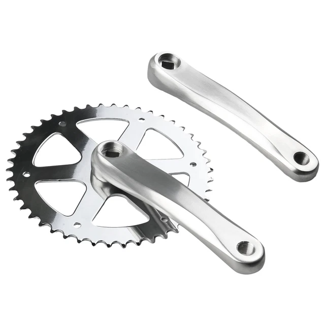 CYCLEZ One-Piece Beach Cruiser Crankset Includes 46 Teeth Chrome Sprocket 2 thumbnail image