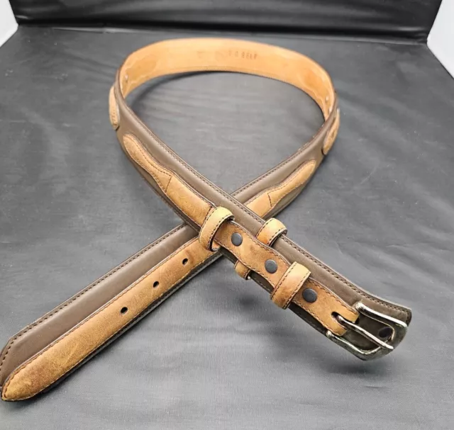 Resistol 3D Belt Men's Size 36 Brown Leather Western Concho Cowboy