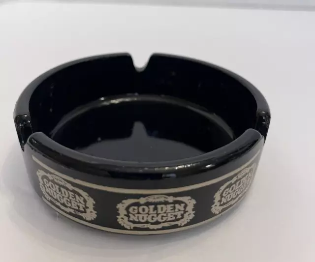 Vintage Ashtray Golden Nugget Casino Logo Las Vegas Souvenir Gift Collectible