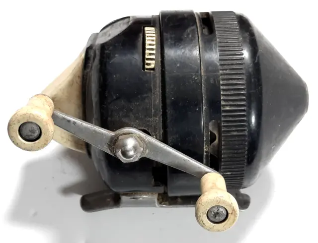 VINTAGE ZEBCO 202 Fishing Reel (Black) FOR PARTS OR REPAIR ONLY