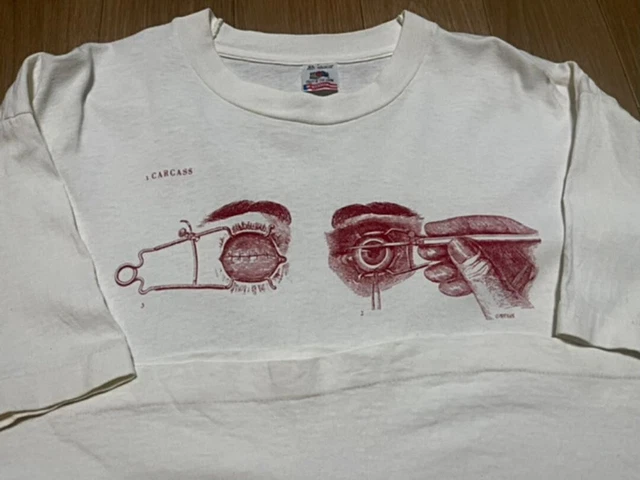Vintage 1994 Carcass HEARTWORK Tour T-Shirt Mens Japan Size XL Very Rare Item