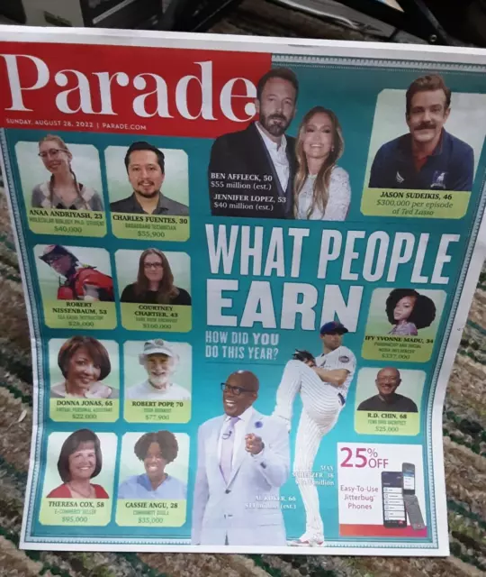 Parade Magazine August 28 2022 What People Earn