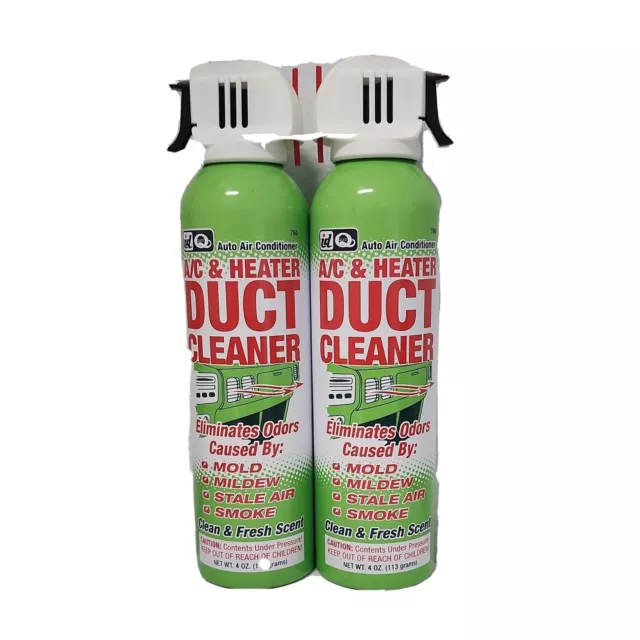 2 Count IDQ 4 Oz A/C & Heater Duct Cleaner Eliminates Odors Clean & Fresh Scent