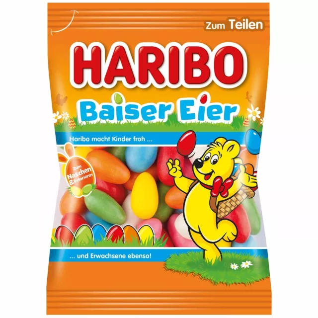 HARIBO BAISER EIER Easter egg shaped gummy bears-175g-  FREE SHIPPING