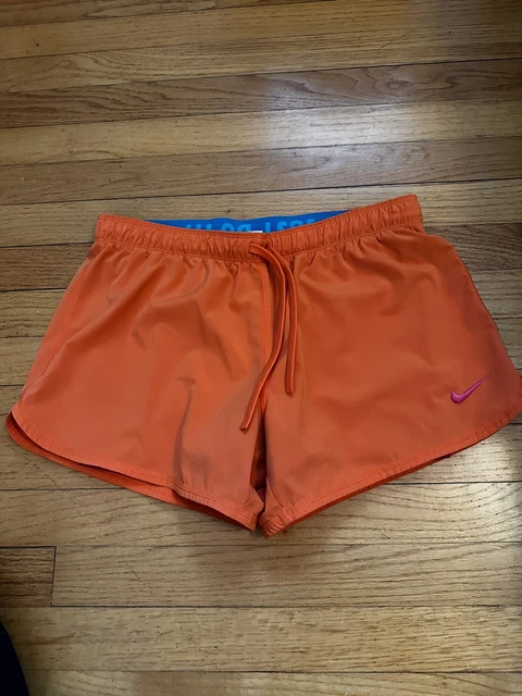 Womens Nike Dri Fit Phantom 2 in 1 Training Shorts (Size Medium) Orange/Pink