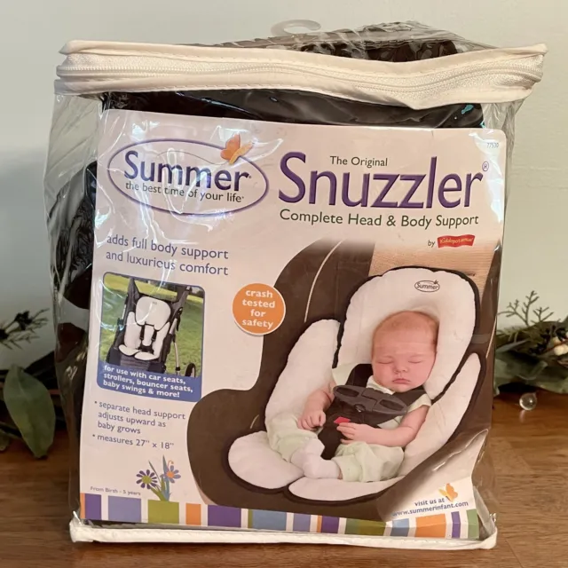 Summer Infant Snuzzler Complete Head Body Support Birth-5 Years White Black New