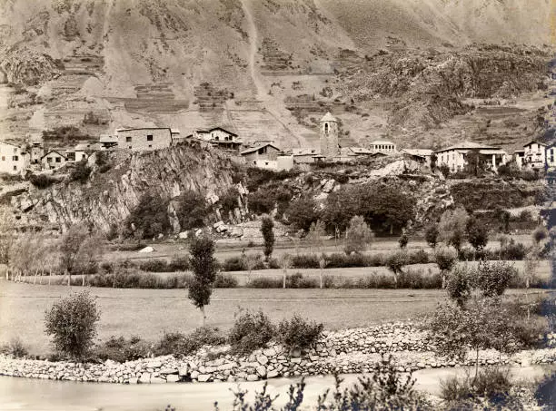 Andorra-la-Vella Andorra in 1886 OLD PHOTO