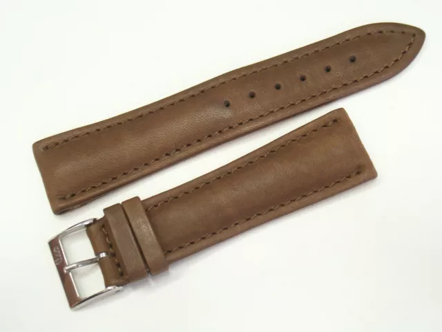 Cinturino in VERA PELLE di LAMA per orologi con ansetta da 20 mm - marrone -