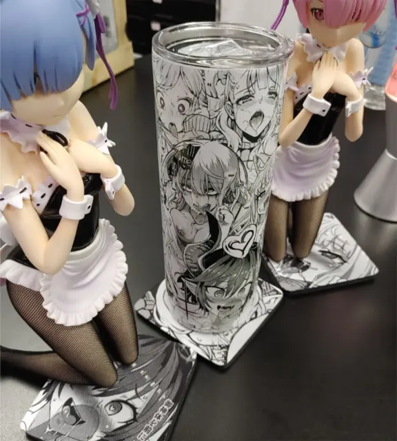 20oz Anime Manga lewd Ahegao face stainless steel tumbler mug cup