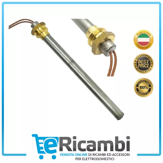 Resistenza Accensione 250W Raccordo 3/8 Stufa Pellet | Diam.9,9mm Lung.153mm