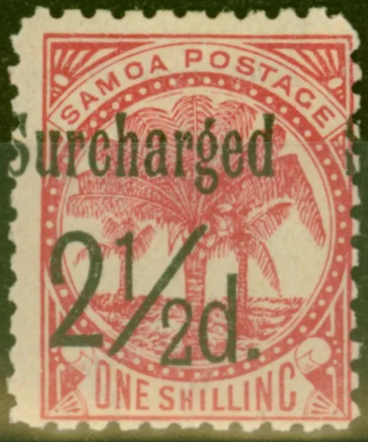 Samoa 1898 2 1/2d Auf 1s Matte Rose-Karmin SG86 Fein MTD Postfrisch (18)
