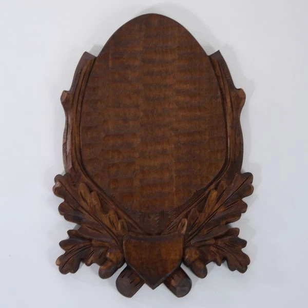 Tallado Escudo de Trofeo Ciervo Placa para Cabeza Preparado Braun Gh 34 CM Nuevo 2