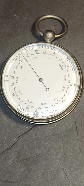 Antique Compensated Aneroid POCKET BAROMETER ALTIMETER