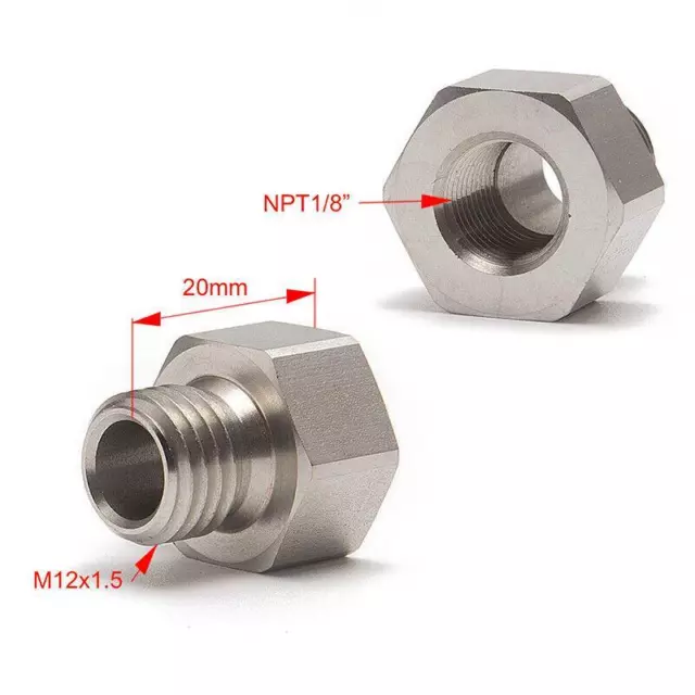 M12x1,5 auf 1/8NPT Sensoradapter für Öl-Wasser-Drucktemperatur EP-CGQYH JW