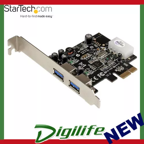 Startech 2 Port PCI Express (PCIe) SuperSpeed USB 3.0 Card Adapter with UASP