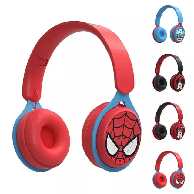 Kids Headphones Wireless Bluetooth Headset Superheroes Mickey Mouse Earphones.