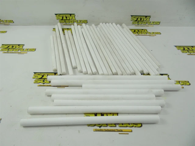 32Pc Lot Of Teflon Round Stock 3/8" & 1/2" Diameters