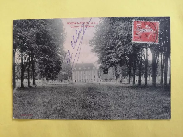 CP Ancienne BOISSY lès PERCHE Eure et Loir CHÂTEAU de PHILMIN Philmain en 1912